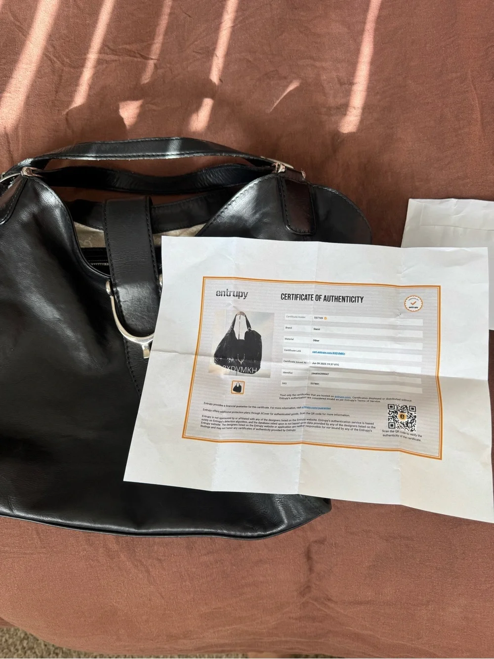 Gucci Black Leather Slouchy Hobo with Silver Buckle Accent